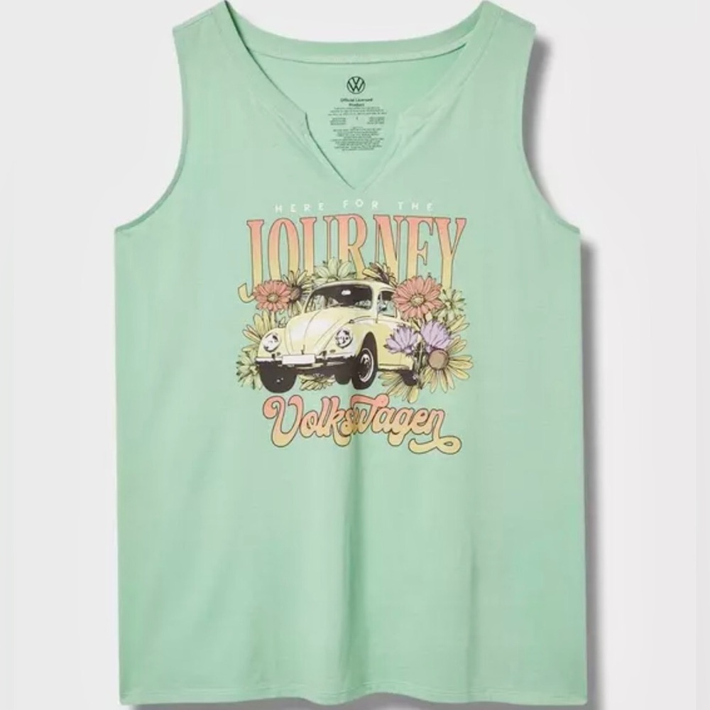 NWT TORRID Volkswagen Graphic Classic Fit Notch Neck Tank SIZE 1X